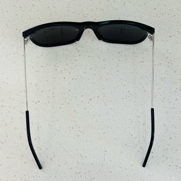 Saint Laurent SL 509-001 Black and Silver Sunglasses Women’s Sporty Designer Lux